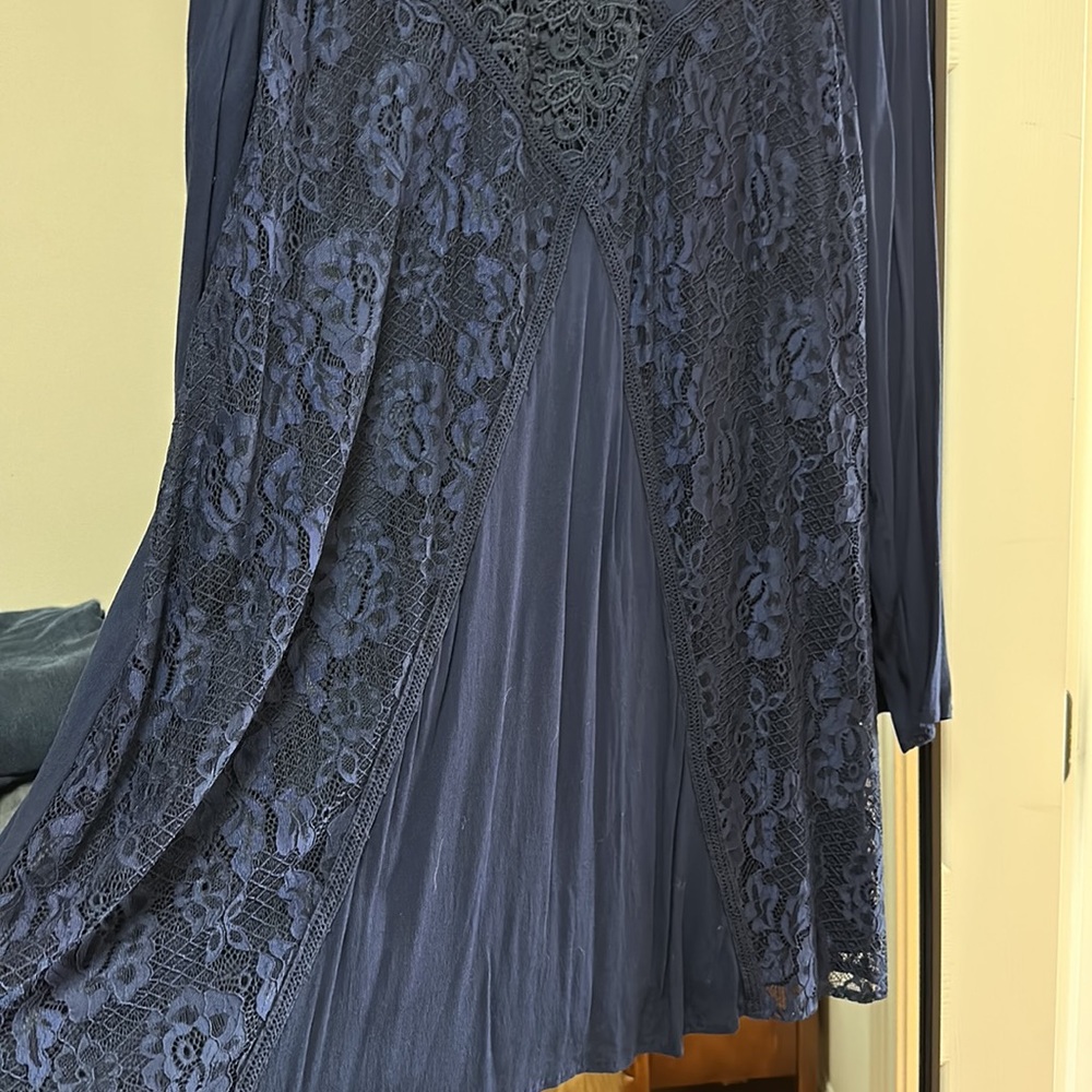 Navy blue baby doll dress by Xhilaration - Picture 4 of 6